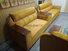 Sofa Set 6 Seater Brand New Golden Velvet King Size