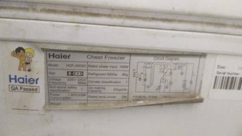 Haier Single Door Deep freezer for sale 6