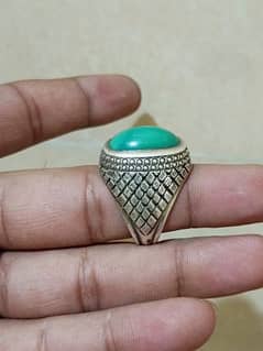 Hussaini Feroza Turquoise Gemstone ring silver