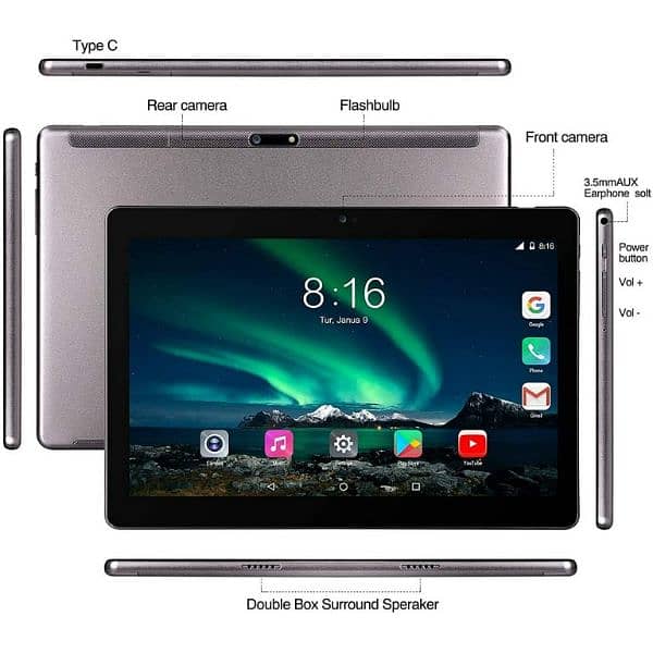 Toscido Tablet, 10 Inch Screen, Keyboard, Mouse + Pen Included 2