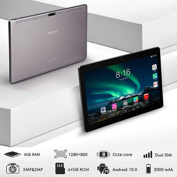 Toscido Tablet, 10 Inch Screen, Keyboard, Mouse + Pen Included 4