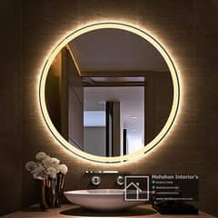 Round LED Mirror 24x24 - Warm & White Light - No Sensor, 4mm Glass