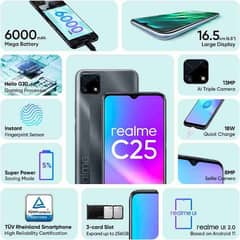 Realme C25 4 Gb Raam 128 Gb Room 5000 Mha Battery With Box