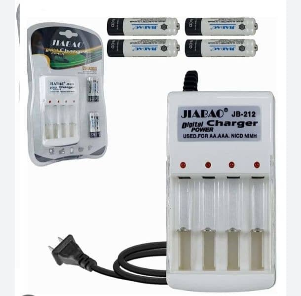 JIABAO Digital Charger JB-212 With 4 AA Chargeing Cells 4