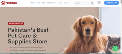 online ecommerce pet food and accessories store / business for sale