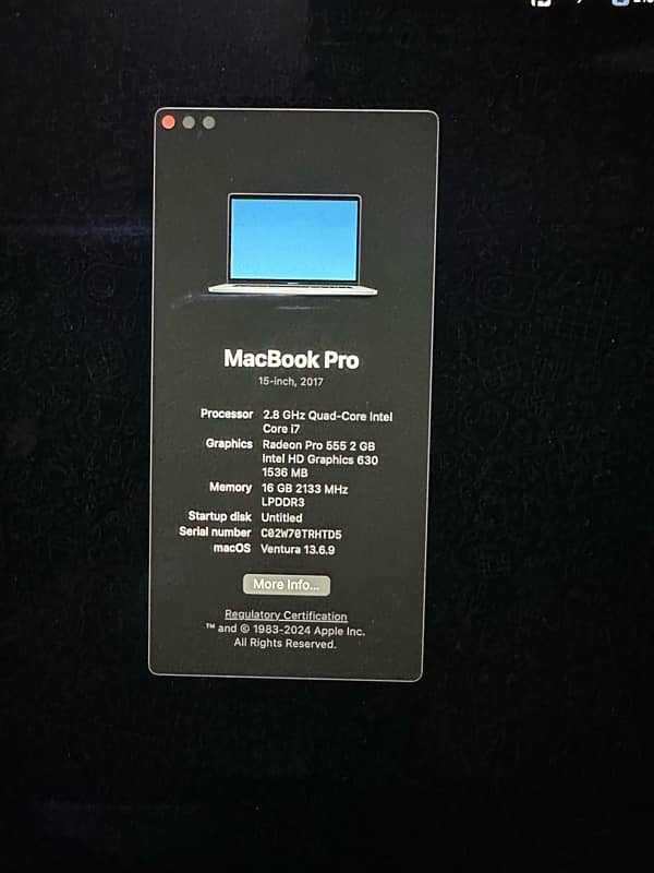 macbook pro quad core i7 16/256 15” 6