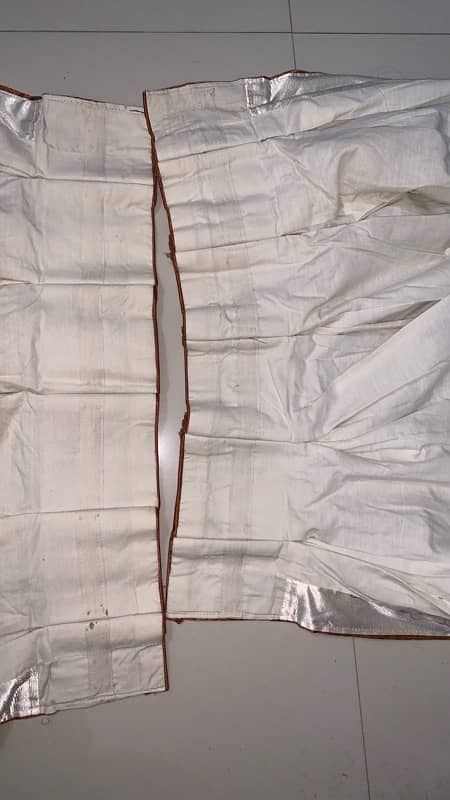 White And Brown Curtains 4 pieces 5