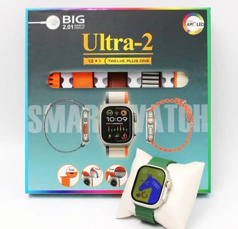 Ultra 2 Smart Watch Full Set (12+1) 10 Straps Different colors 0