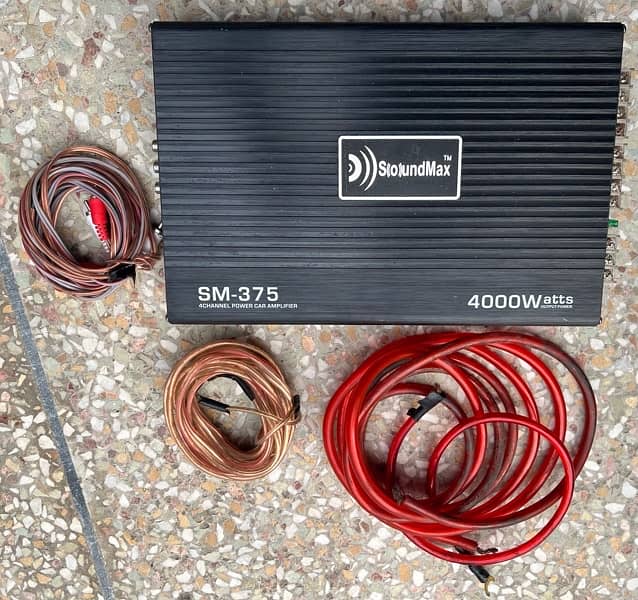 Kenwood Sub-Woffers, Soundmax 4 channel Amp with complete wiring 1