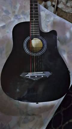 diamond guitar black colour with guitar bag