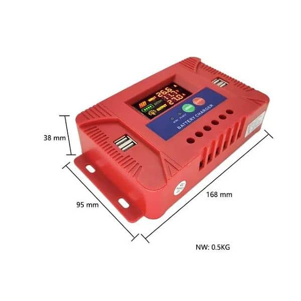 SOGO Solar Charge Controller pwm 12v/24v - 2/4 USB Port 1