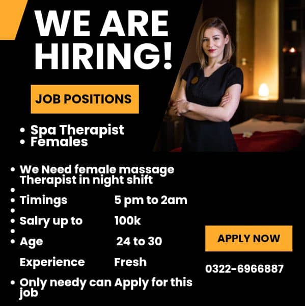 We are looking Female staff urgent basis 0