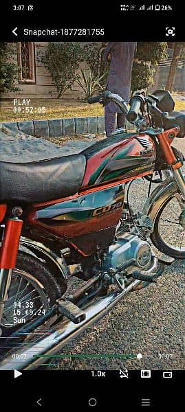 Honda CD 70 fresh condition good. bike 1