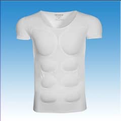 Men Muscles Shirt ABS Fake Chest Stomach 8 Pack Tops Body Shaper 0