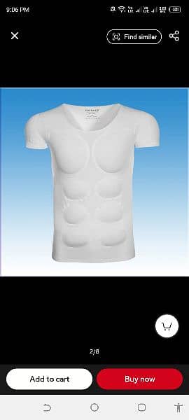 Men Muscles Shirt ABS Fake Chest Stomach 8 Pack Tops Body Shaper 2