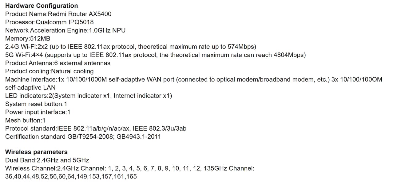 Xiaomi Redmi Router AX5400 Wifi 6 Mesh System 4K QAM 160MHz 4