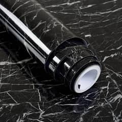 Marble Sheet Sticker – Black & White 60 cm x 200 cm