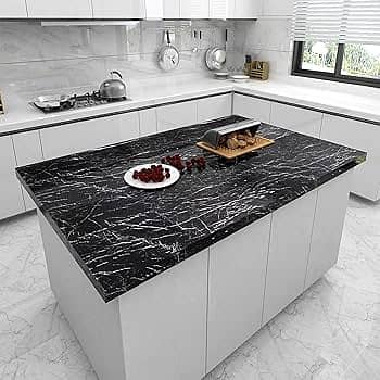 Marble Sheet Sticker – Black & White 60 cm x 200 cm 4