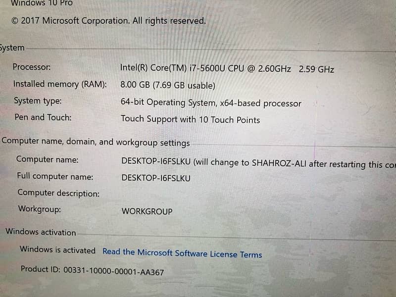 Core i7-5th Gen, 2k resolution Laptop 5