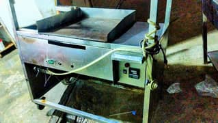 16 litter fryer with hot plate stainless steel counter