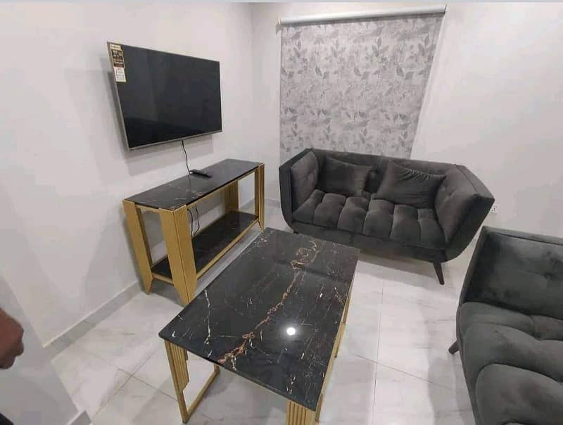 1 Bedroom VIP Full furnish flat per day available in Bahria town Lahore 11