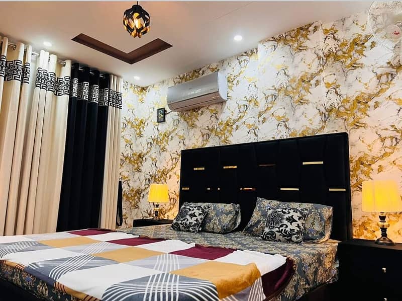 1 Bedroom VIP Full furnish flat per day available in Bahria town Lahore 3