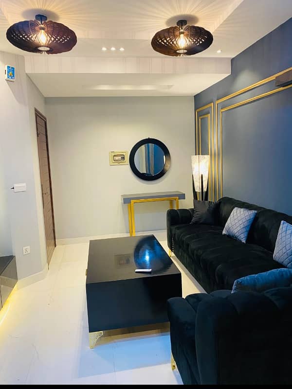 1 Bedroom VIP Full furnish flat per day available in Bahria town Lahore 8