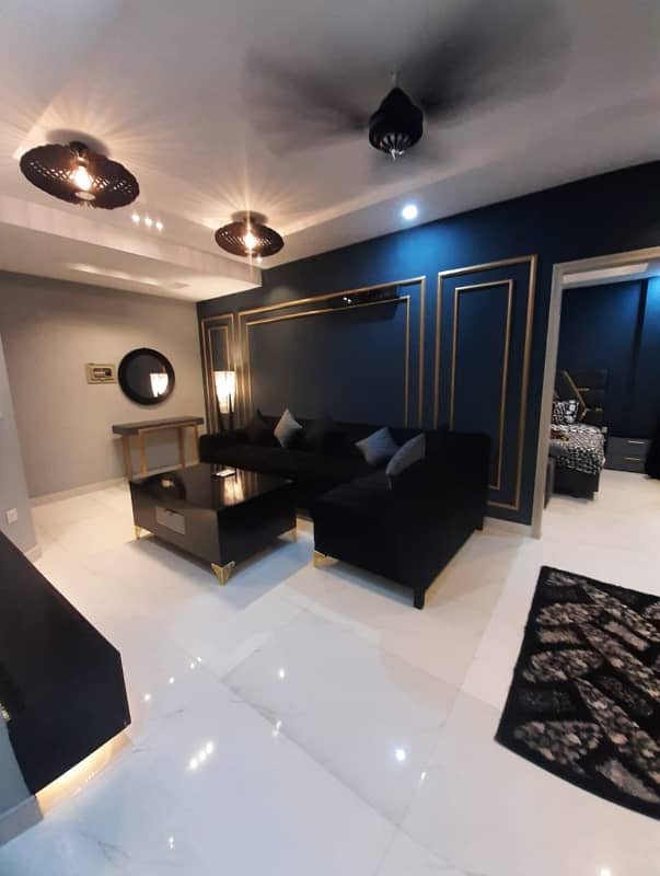 1 Bedroom VIP Full furnish flat per day available in Bahria town Lahore 9