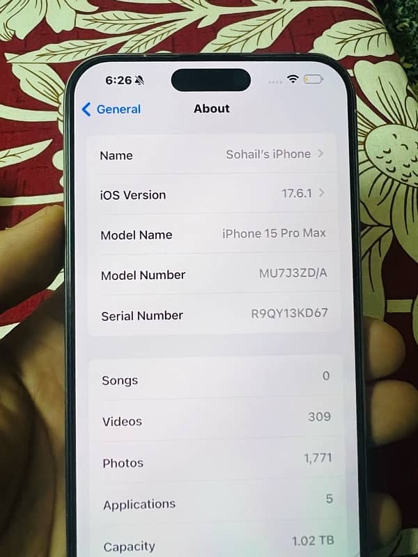 iPhone 15 pro max 1TB 3