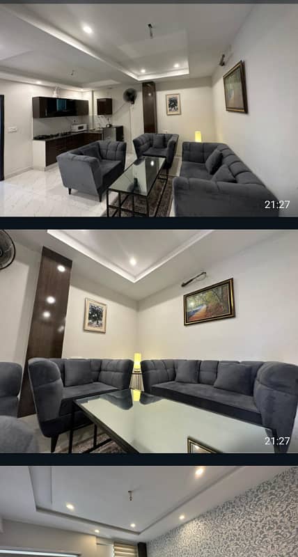 1 Bedroom VIP Full furnish flat per day available in Bahria town Lahore 10