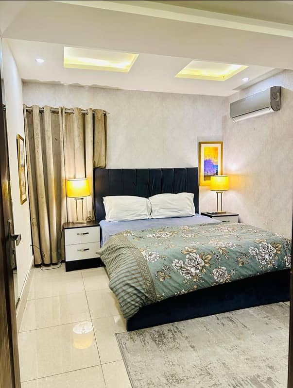 1 Bedroom VIP Full furnish flat per day available in Bahria town Lahore 1