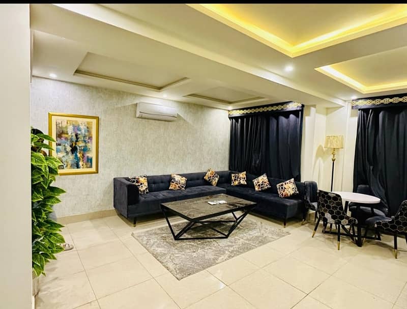 1 Bedroom VIP Full furnish flat per day available in Bahria town Lahore 2