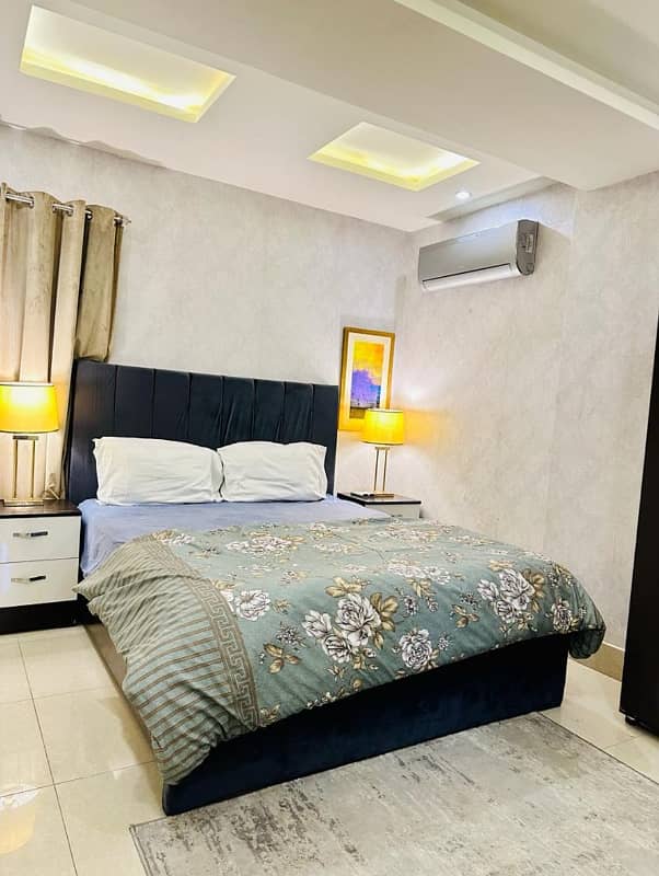 1 Bedroom VIP Full furnish flat per day available in Bahria town Lahore 12