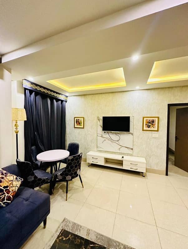 1 Bedroom VIP Full furnish flat per day available in Bahria town Lahore 14