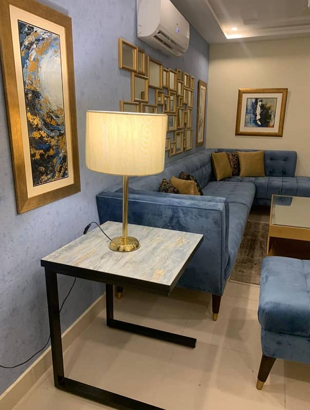 1 Bedroom VIP Full furnish flat per day available in Bahria town Lahore 9