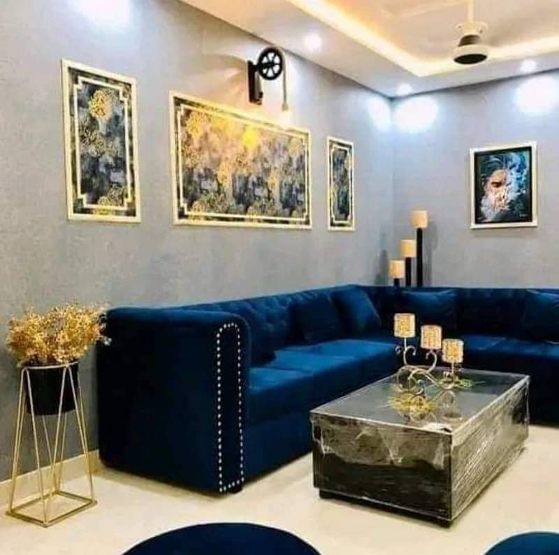 1 Bedroom VIP Full furnish flat per day available in Bahria town Lahore 8