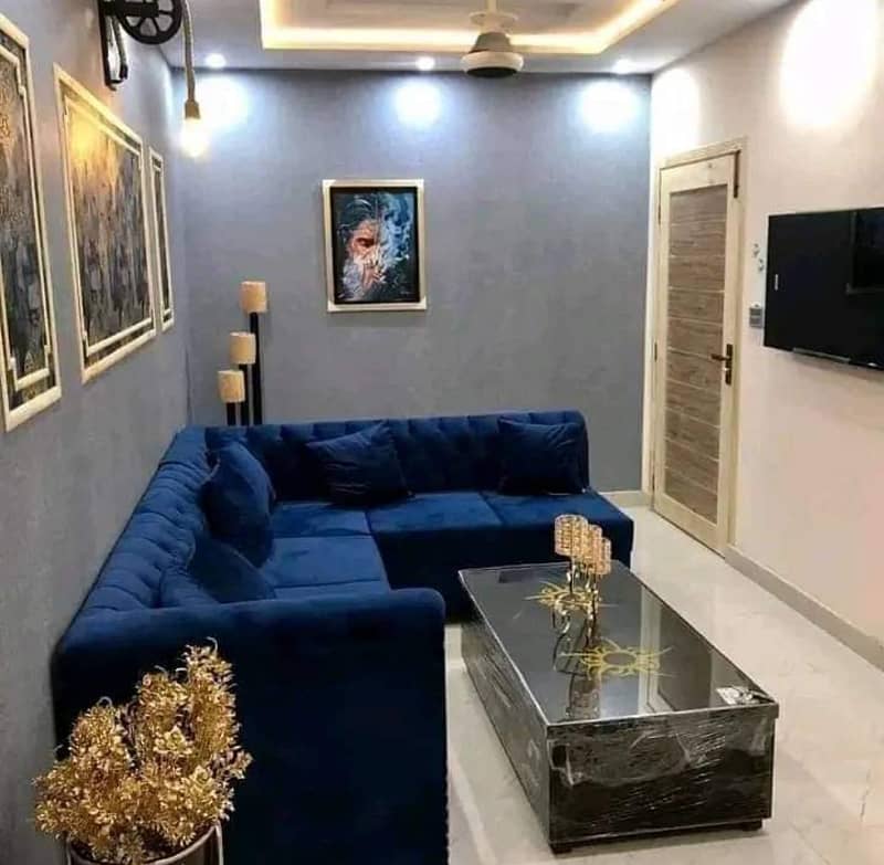 1 Bedroom VIP Full furnish flat per day available in Bahria town Lahore 13