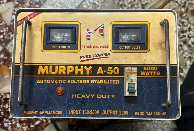 MURPHY A-50 AUTOMATIC STABLIZER EXPORT QUALITY 5000WATTS 0