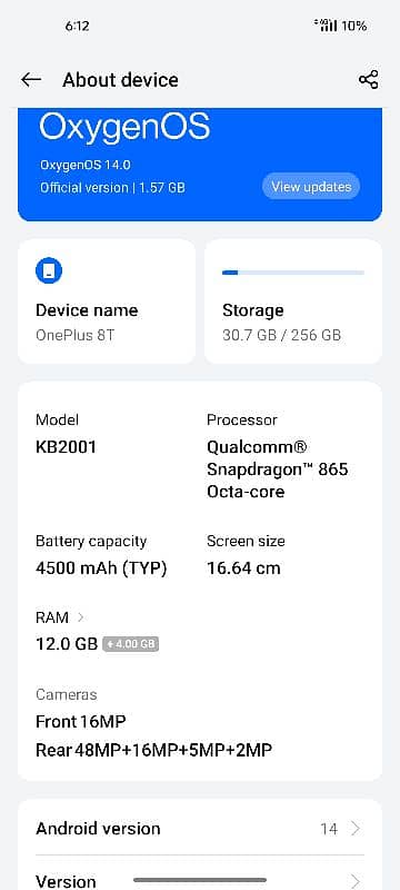 OnePlus 8t 12 / 256 GB 1