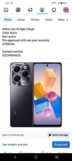 Infinix Hot-40 8-256 GB