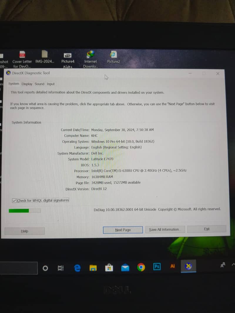 Urgent Selling Dell Latitude E7074 16 GB 500 SSD 5