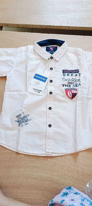 Boys set of Dress Shirt and Short 9