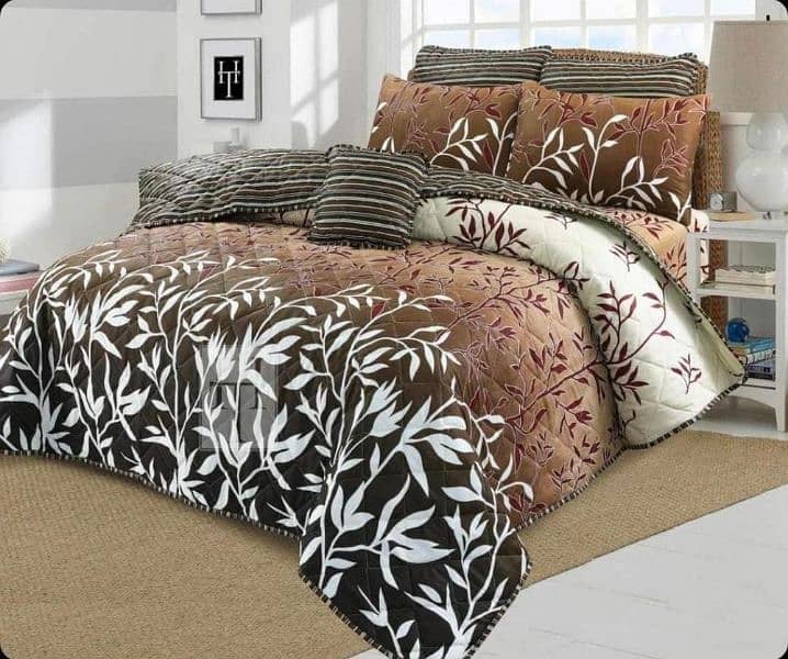 7 pcs cotton prinited comforter's set 0