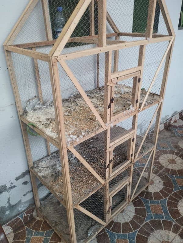 triple story wooden cage 1