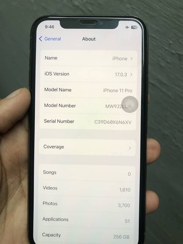 Iphone 11 Pro (non-pta) 256 GB 5