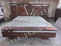 Bedroom set four piece brand new hi high back side tables and seaty