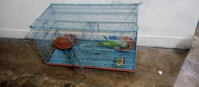 parrot cage for sale with baredieng box good condtion in kharaian cant 0