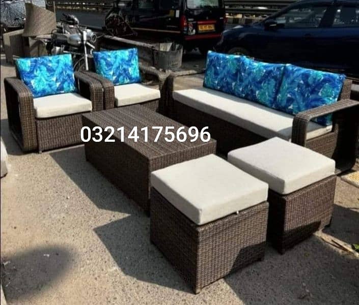 OUTDOOR GARDEN RATTAN UPVC FURNITURE SOFA SET CHAIRS TABLE UMBRELLA 0