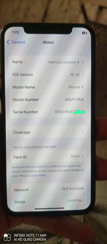 iPhone X 256gb PTA Approved 2