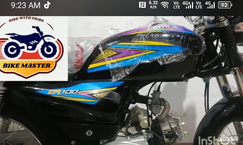 crown cr 100cc salf start good look bike 1